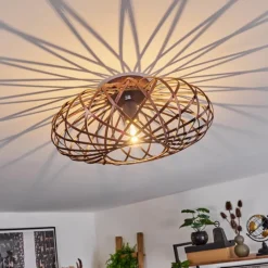 Lampes Vintages & Rétros-hofstein Plafonnier Oravi Cuivre, 1 lumière