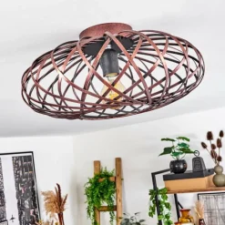 Lampes Vintages & Rétros-hofstein Plafonnier Oravi Cuivre, 1 lumière