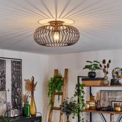 Lampes Vintages & Rétros-hofstein Plafonnier Oravi Cuivre, 1 lumière