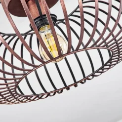Lampes Vintages & Rétros-hofstein Plafonnier Oravi Cuivre, 1 lumière