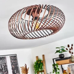 Lampes Vintages & Rétros-hofstein Plafonnier Oravi Cuivre, 1 lumière