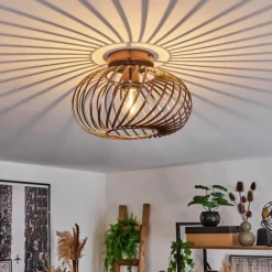 Lampes Vintages & Rétros-hofstein Plafonnier Oravi Cuivre, 1 lumière