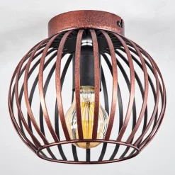 Lampes Vintages & Rétros-hofstein Plafonnier Oravi Cuivre, 1 lumière