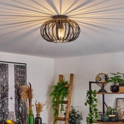 Style Boho-Chic-hofstein Plafonnier Oravi Noir, 1 lumière
