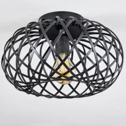 Style Boho-Chic-hofstein Plafonnier Oravi Noir, 1 lumière