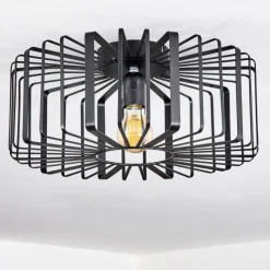 Style Boho-Chic-hofstein Plafonnier Oravi Noir, 1 lumière