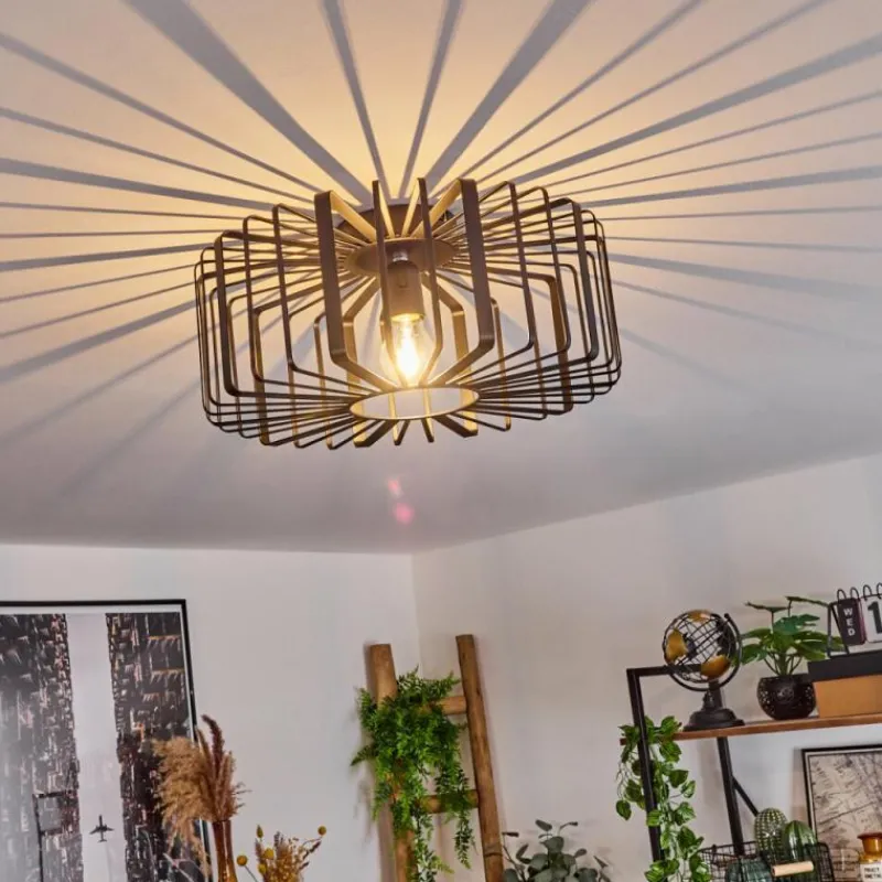 Style Boho-Chic-hofstein Plafonnier Oravi Noir, 1 lumière