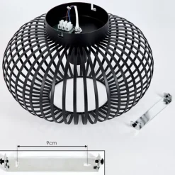 Style Boho-Chic-hofstein Plafonnier Oravi Noir, 1 lumière