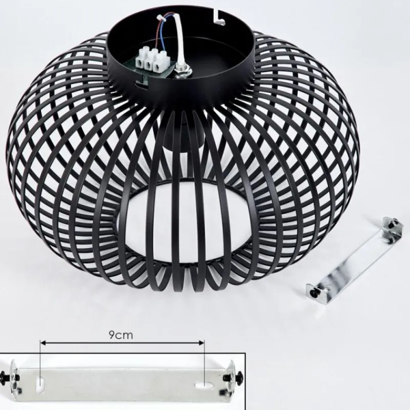 Style Boho-Chic-hofstein Plafonnier Oravi Noir, 1 lumière