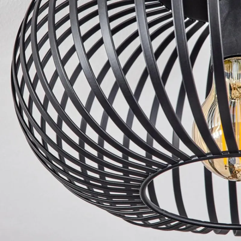 Style Boho-Chic-hofstein Plafonnier Oravi Noir, 1 lumière