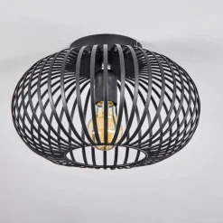 Style Boho-Chic-hofstein Plafonnier Oravi Noir, 1 lumière