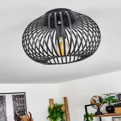 Style Boho-Chic-hofstein Plafonnier Oravi Noir, 1 lumière