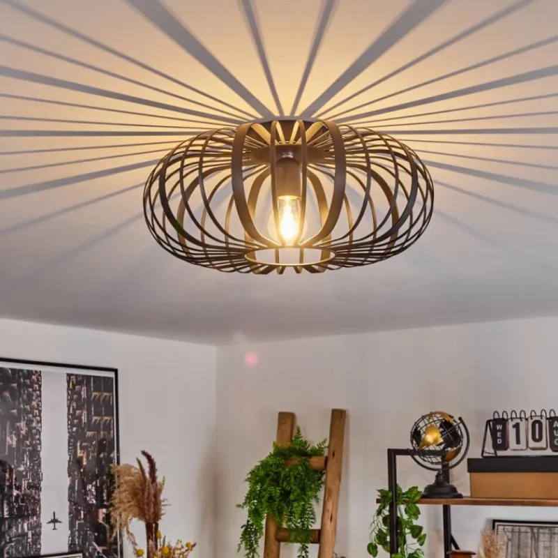 Style Boho-Chic-hofstein Plafonnier Oravi Noir, 1 lumière