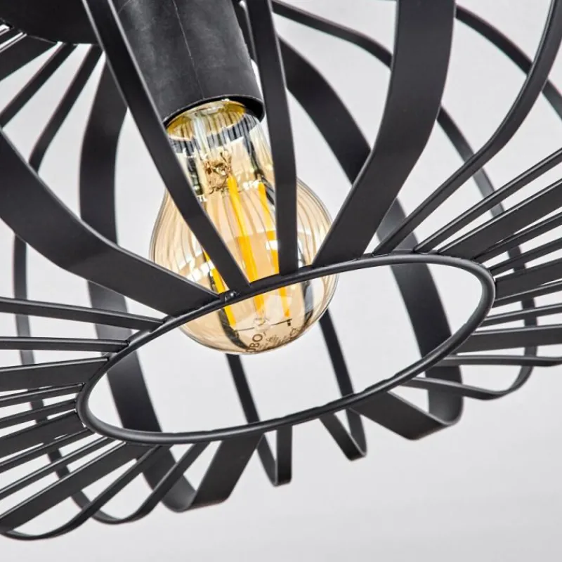 Style Boho-Chic-hofstein Plafonnier Oravi Noir, 1 lumière