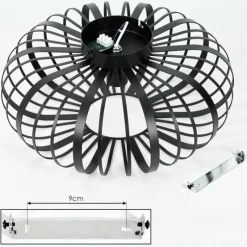 Style Boho-Chic-hofstein Plafonnier Oravi Noir, 1 lumière