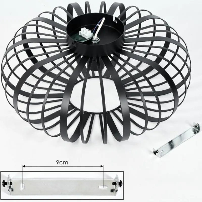 Style Boho-Chic-hofstein Plafonnier Oravi Noir, 1 lumière