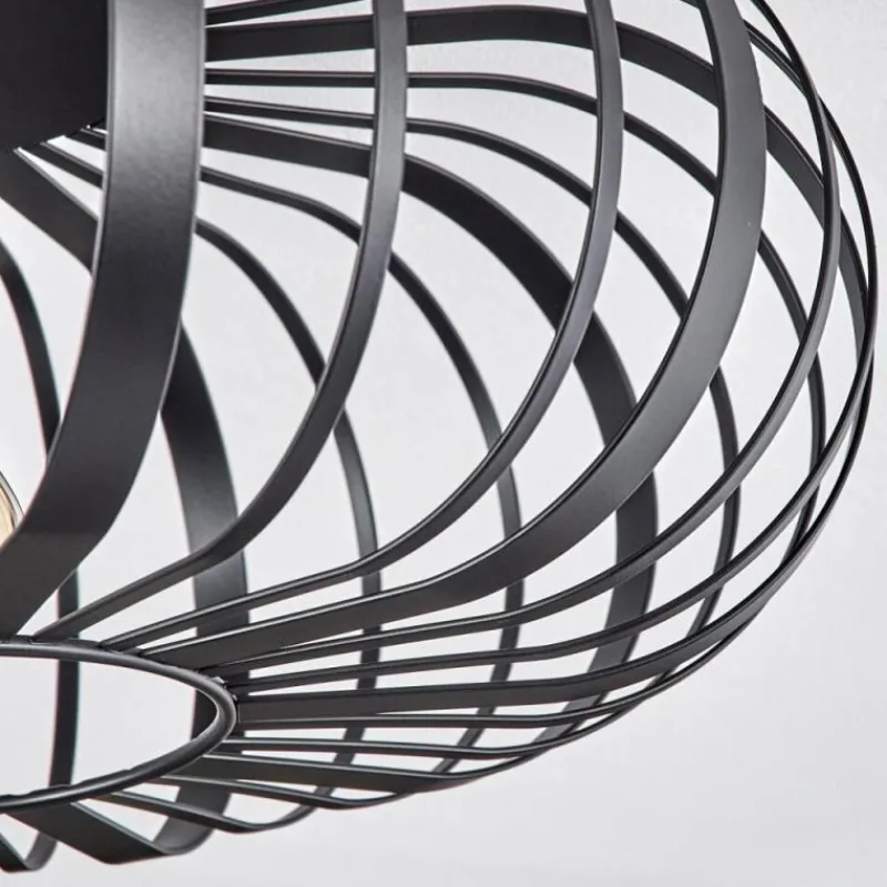 Style Boho-Chic-hofstein Plafonnier Oravi Noir, 1 lumière