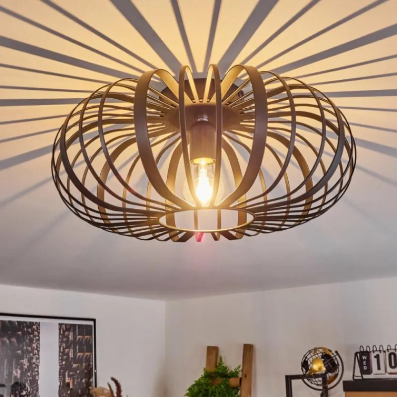Style Boho-Chic-hofstein Plafonnier Oravi Noir, 1 lumière