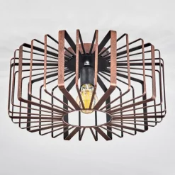 Lampes Industrielles-hofstein Plafonnier Oravi Noir, 1 lumière