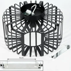 Lampes Industrielles-hofstein Plafonnier Oravi Noir, 1 lumière