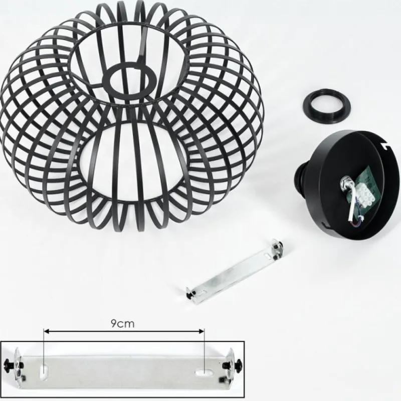 Lampes Industrielles-hofstein Plafonnier Oravi Noir, 1 lumière