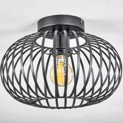 Lampes Industrielles-hofstein Plafonnier Oravi Noir, 1 lumière