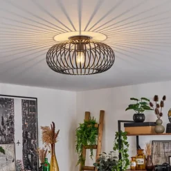 Lampes Vintages & Rétros-hofstein Plafonnier Oravi Noir, 1 lumière