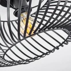 Lampes Vintages & Rétros-hofstein Plafonnier Oravi Noir, 1 lumière