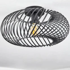 Lampes Vintages & Rétros-hofstein Plafonnier Oravi Noir, 1 lumière