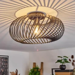 Lampes Vintages & Rétros-hofstein Plafonnier Oravi Noir, 1 lumière