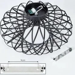 Lampes Vintages & Rétros-hofstein Plafonnier Oravi Noir, 1 lumière