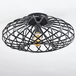 Lampes Vintages & Rétros-hofstein Plafonnier Oravi Noir, 1 lumière