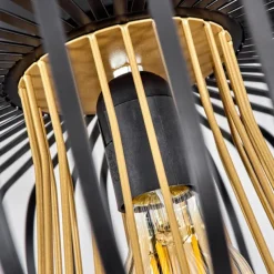 Lampes Dorées-hofstein Plafonnier Oravi Noir doré, 1 lumière