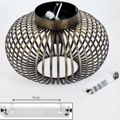 Lampes Dorées-hofstein Plafonnier Oravi Noir doré, 1 lumière