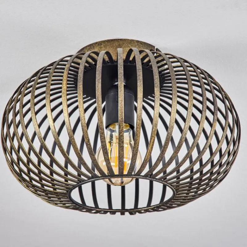 Lampes Dorées-hofstein Plafonnier Oravi Noir doré, 1 lumière