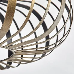 Lampes Dorées-hofstein Plafonnier Oravi Noir doré, 1 lumière