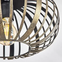 Lampes Dorées-hofstein Plafonnier Oravi Noir doré, 1 lumière