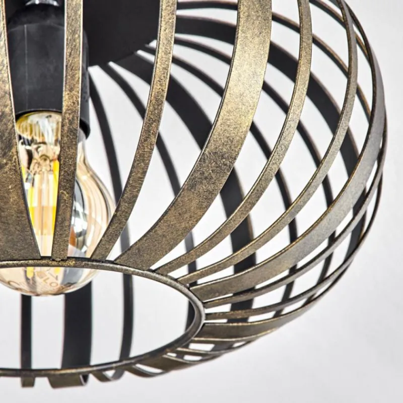 Lampes Dorées-hofstein Plafonnier Oravi Noir doré, 1 lumière