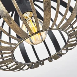 Lampes Dorées-hofstein Plafonnier Oravi Noir doré, 1 lumière