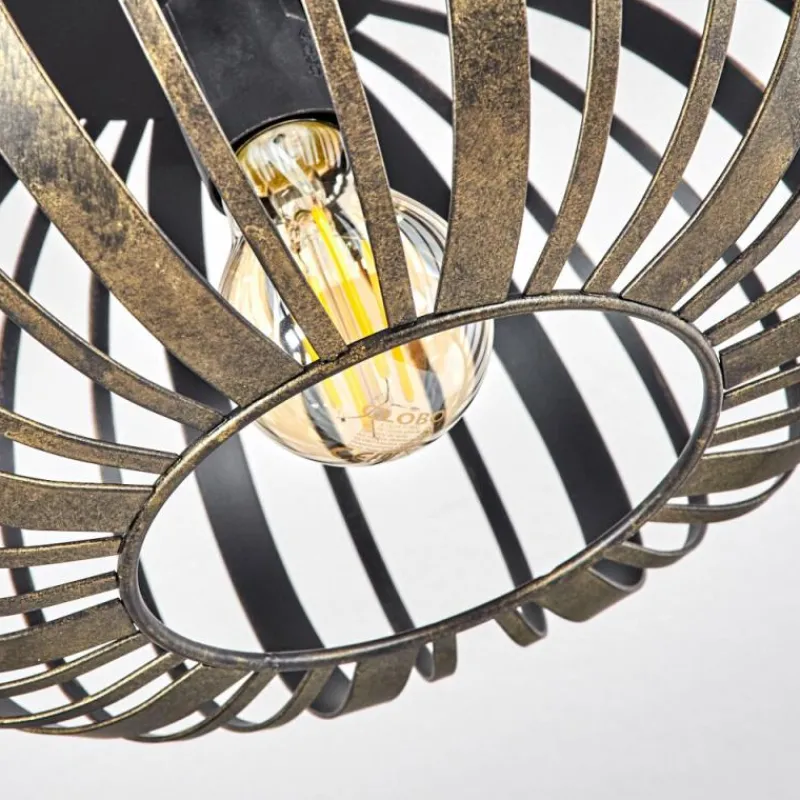 Lampes Dorées-hofstein Plafonnier Oravi Noir doré, 1 lumière