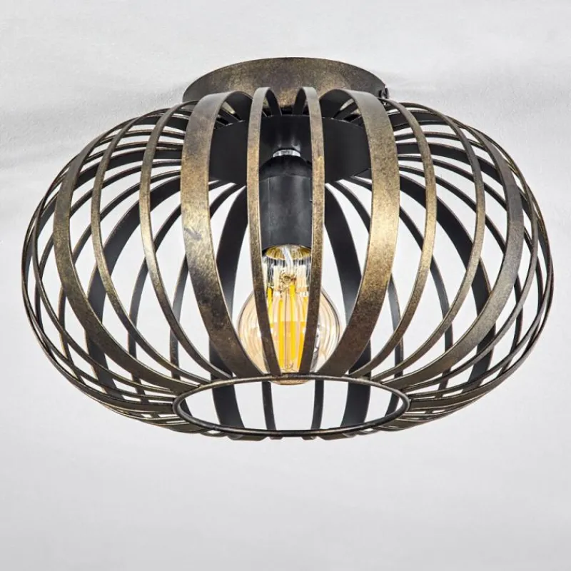 Lampes Dorées-hofstein Plafonnier Oravi Noir doré, 1 lumière