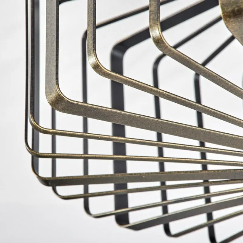 Lampes Dorées-hofstein Plafonnier Oravi Noir doré, 1 lumière