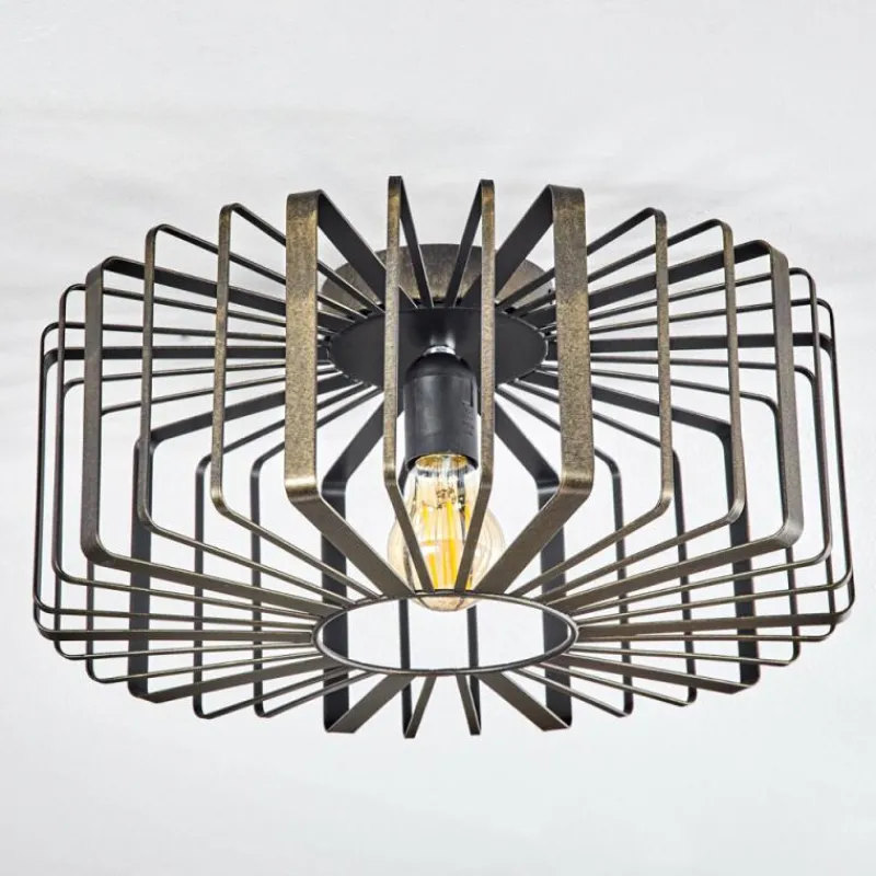 Lampes Dorées-hofstein Plafonnier Oravi Noir doré, 1 lumière