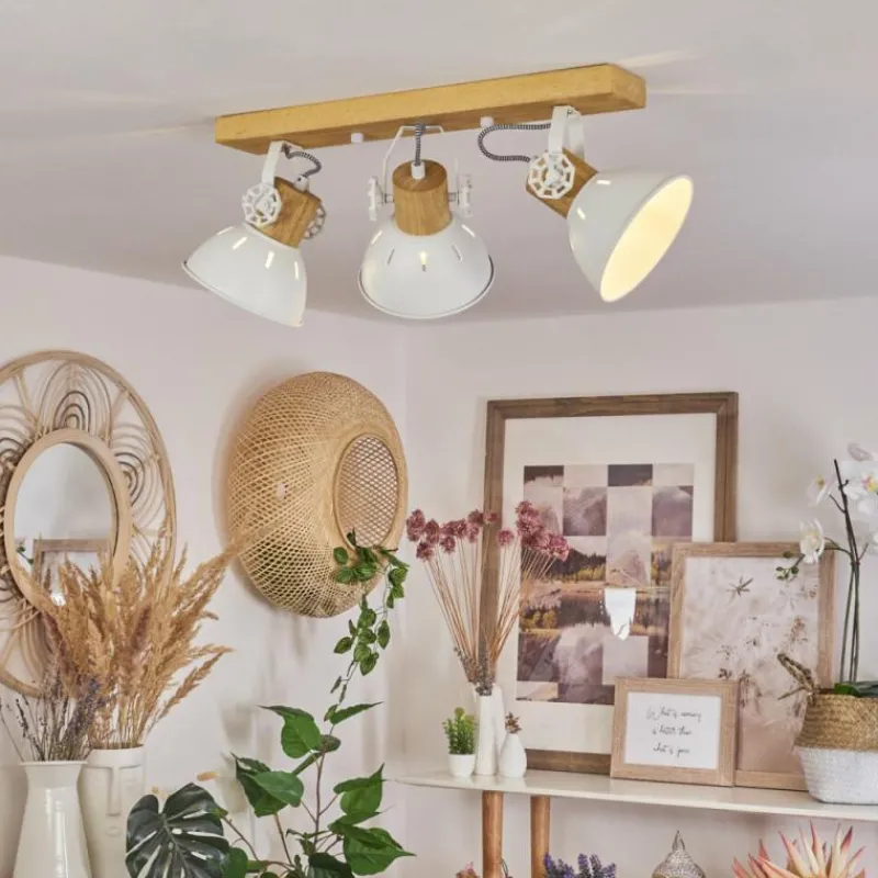 Luminaires Scandinaves-hofstein Plafonnier Orny Écru, Blanc, 3 lumières