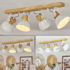 Luminaires Scandinaves-hofstein Plafonnier Orny Écru, Blanc, 4 lumières