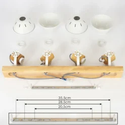 Luminaires Scandinaves-hofstein Plafonnier Orny Écru, Blanc, 4 lumières