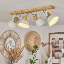 Luminaires Scandinaves-hofstein Plafonnier Orny Écru, Blanc, 4 lumières