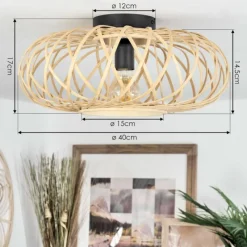 Luminaires Scandinaves-hofstein Plafonnier Pabu Écru, 1 lumière