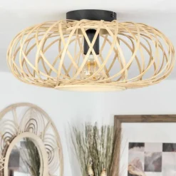 Luminaires Scandinaves-hofstein Plafonnier Pabu Écru, 1 lumière