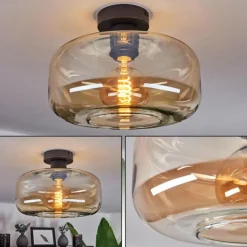 hofstein Plafonnier Pedreles Ambre, 1 lumière